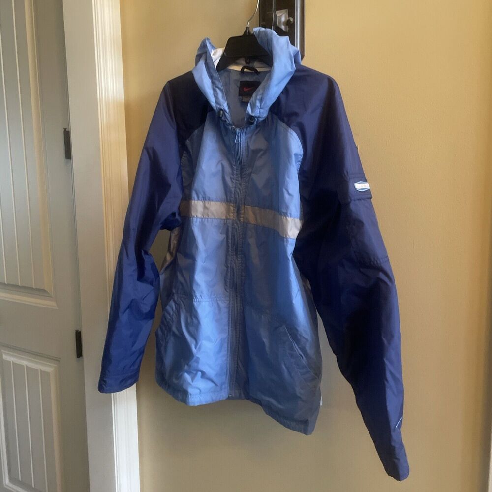 Nike windbreaker jacket mens xl blue and white